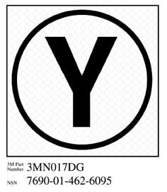 3M™ Diamond Grade™ Damage Control Sign 3MN017DG, "Cir Yoke", 3 in x 3
in, 10/Package