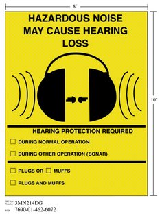 3M™ Diamond Grade™ Safety Sign 3MN214DG, "HAZRD…LOSS", 8 in x 10 in,
10/Package