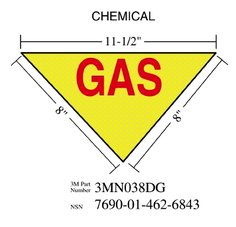 3M™ Diamond Grade™ Damage Control Sign 3MN038DG, "CHEM", 11-1/2 in x 8
in, 10/Package