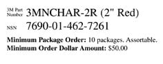 3M™ Diamond Grade™ Ship Board Label Kit 3MNKITB, 3975, Blue, Letters and Numbers, 2 in, 10/Pkg, 80 Package Total