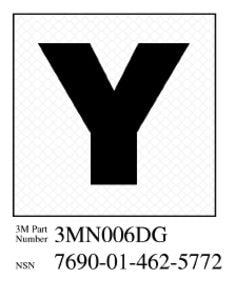 3M™ Diamond Grade™ Damage Control Sign 3MN006DG, "Yoke", 2 in x 2 in, 10/Package