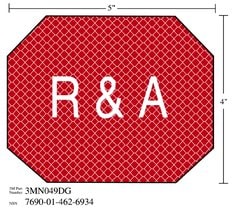 3M™ Diamond Grade™ Damage Control Sign 3MN049DG, "R&A", 5 in x 4 in,
10/Package