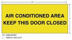 3M™ Diamond Grade™ Ventilation Sign 3MN403DG, "AIR…DOOR CLOS", 10 in x 3
in, 10/Package