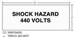 3M™ Diamond Grade™ Electrical Sign 3MN704DG, "SHOCK…VOLTS (WHT)", 5 in x
2 in, 10/Package