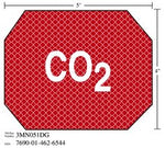 3M™ Diamond Grade™ Damage Control Sign 3MN051DG, "CO2 in, 5 in x 4 in, 10/Package