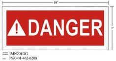 3M™ Diamond Grade™ Safety Sign 3MN201DG, "DANGER", 10 in x 3 in,
10/Package