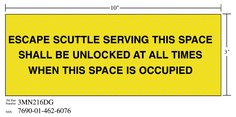 3M™ Diamond Grade™ Safety Sign 3MN216DG, "ESCAPE…OCCUPIED", 10 in x 3
in, 10/Package