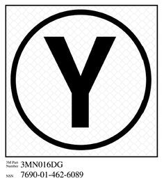 3M™ Diamond Grade™ Damage Control Sign 3MN016DG, "Cir Yoke", 4 in x 4
in, 10/Package