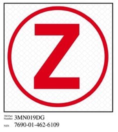 3M™ Diamond Grade™ Damage Control Sign 3MN019DG, "Cir Zebra", 4 in x 4
in, 10/Package