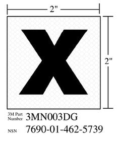 3M™ Diamond Grade™ Damage Control Sign 3MN003DG, "X-Ray", 2 in x 2 in, 10/Package