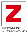 3M™ Diamond Grade™ Damage Control Sign 3MN009DG, "Zebra", 2 in x 2 in, 10/Package