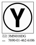 3M™ Diamond Grade™ Damage Control Sign 3MN018DG, "Cir Yoke", 2 in x 2
in, 10/Package