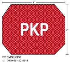 3M™ Diamond Grade™ Damage Control Sign 3MN050DG, "PKP", 5 in x 4 in,
10/Package