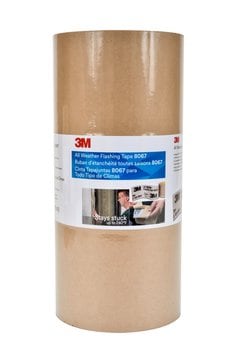 3M™ All Weather Flashing Tape 8067, Tan, 12 in x 75 ft, 4 rolls per
case, Slit Liner (2-10 Slit)