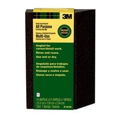 3M™ Angled Sanding Sponge CP-041NA, 2 7/8 in x 4 7/8 in x 1 in Medium