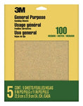 3M™ Aluminum Oxide Sandpaper Medium, 9002NA, 9 in x 11 in, 5/pk