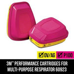 3M™ Replacement Cartridges for Multi-purpose Respirator, 60923H1-DC, 1
pair/pack, 5 packs/case