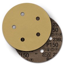 3M™ Hookit™ Paper Disc 236U, P220 C-weight, 5 in x NH, D/F 5HL, Die
500FH