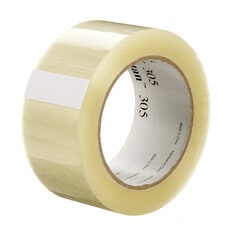 Tartan™ Box Sealing Tape 305, Clear, 48 mm x 100 m, 36 Rolls/Case