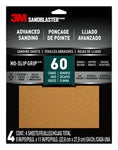 3M™ SandBlaster™ Advanced Sanding Sheets w/ No-Slip Grip™ Backing 20060-G-4, 9 in x 11 in, 60 Grit, 4 Shts/pk